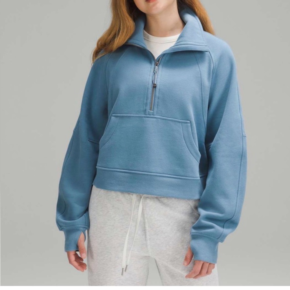 Lululemon Athletica Blue Grey Funnel Neck Hoodie
Color is more grey than blue. - Picture 2 of 11